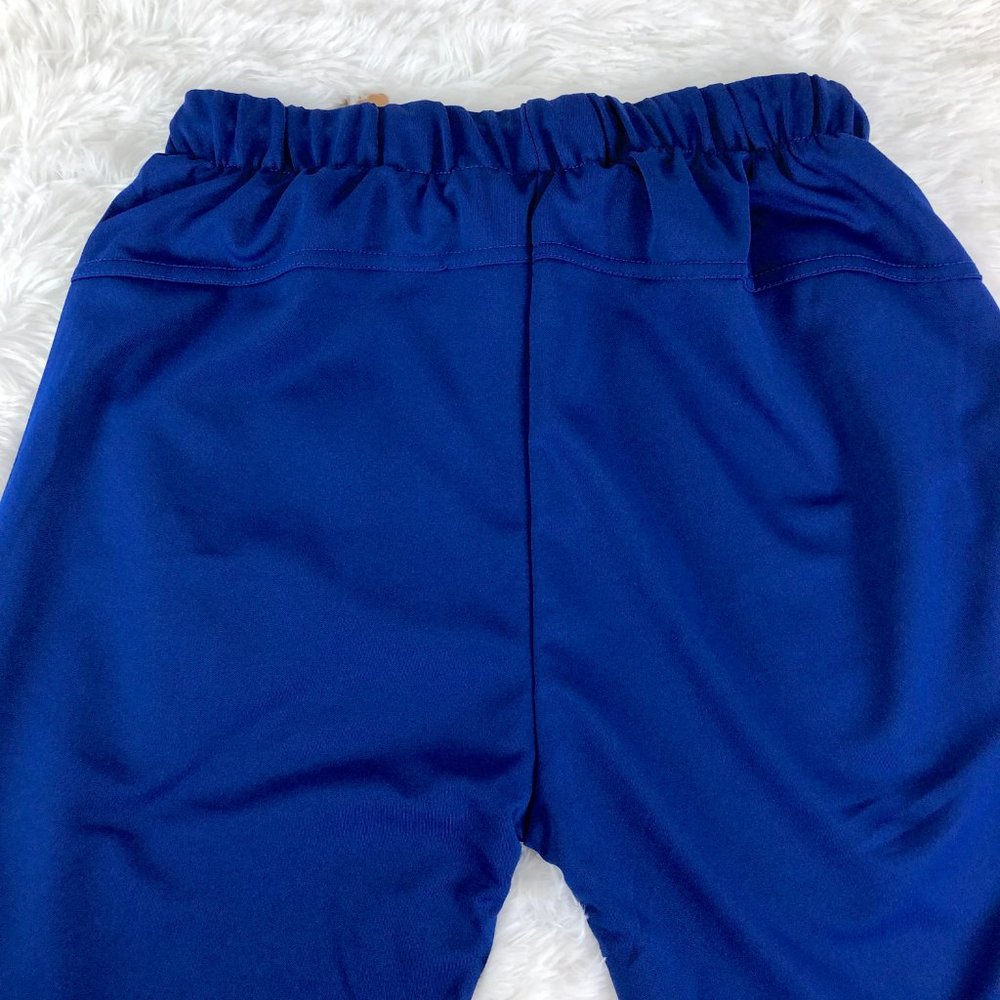 Blue & White Sporty Mid-Rise Joggers Pants L/XL - Picture 5 of 13